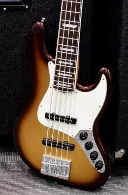 Fender - Fender American Ultra Jazz Bass V Rosewood Fingerboard Mocha Burst